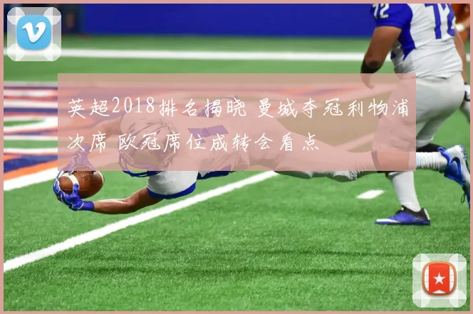 英超2018排名揭晓 曼城夺冠利物浦次席 欧冠席位成转会看点